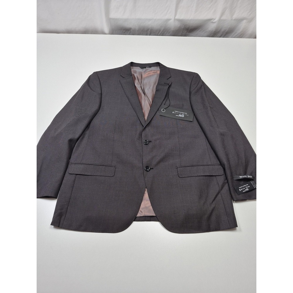 Emilio Ciro Sport Coat Blazer Mens 44 Short Black Wool Silk Turbo 160 Jacket
